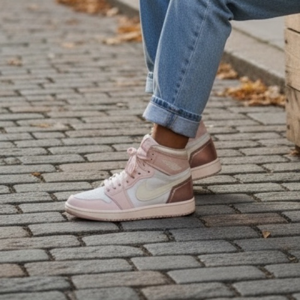 Nike Pink Oxford Air Jordan Method of Make Ribbon Lace Up Sneaker